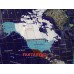 Finest collector model, 29"  REAL STONE BOARD BLUE LAPIS GEMSTONE MAP WITH WOOD   121229554932